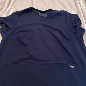 Figs Women's Navy Blue Scrub Top